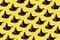 Witch hat with shadow multiplied on trendy yellow background