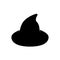 Witch Hat Silhouette. Black and White Icon Design Elements on Isolated White Background