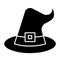 Witch hat solid icon. Wizard hat vector illustration isolated on white. Costume glyph style design, designed for web and