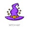 Witch hat witchcraft and magic icon or symbol