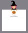 Witch is holding a notepad sheet For the entries.Modern flat design.Pumpkin and inscription happy Halloween.