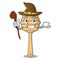 Witch honey spoon mascot cartoon