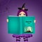 Witch reads stories of fear on Halloween