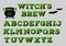 Witch\'s brew alphabet with cauldron for your design. Halloween concept.