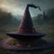 A witch\\\'s hat in a creepy place. Halloween