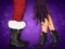 Witch`s and Santa`s legs