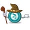 Witch Zilliqa coin mascot cartoon