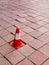 Witches Hat Safety Cone and Lifting Paving Stones