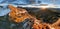 Witner autumn mountain, Val Gardena from peak Seceda,