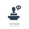 Witness icon. Trendy flat vector Witness icon on white background from law and justice collection