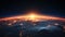 Witnessing the Dawn, Earth\\\'s Sunrise Viewed from Space, Cosmic Glimpse from Orbit, Generative AI