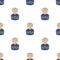 Wizard Avatar Flat Icon Seamless Pattern