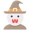 Wizard avatar, Halloween costume vector icon