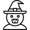 Wizard avatar, Halloween costume vector icon