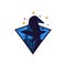Wizard Head Face Mascot Logo Vector Illustration, Wizard / Mage eSports Mascot Logo for Team, Personal, Community, or Club Logo
