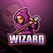 Wizard mascot esport logo design