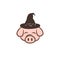 wizard pig pork bacon theme cartoon