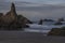 The Wizard`s Hat rock at Bandon Beach, Oregon