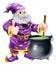 Wizard stirring cauldron