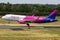 Wizz Air Airbus A320-232(WL) passenger plane arriving at Eindhoven Airport. The Netherlands - June 29, 2019