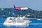 Wizzair Airbus A321neo airplane at Skiathos Airport in Greece