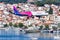 Wizzair Airbus A321neo airplane at Skiathos Airport in Greece