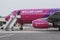 Wizzair stewardess waving