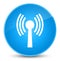 Wlan network icon elegant cyan blue round button