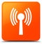 Wlan network icon orange square button