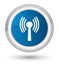 Wlan network icon prime blue round button