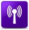 Wlan network icon purple square button