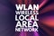 WLAN - Wireless Local Area Network acronym, technology concept background