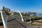 Wloclawek, Kujawsko Pomorskie / Poland - October, 23, 2019: River harbor at the Vistula river bank. A marina in Central Europe