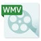 WMV document. File format square icon.