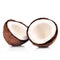 Wo halfs of coconut