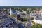 Woburn downtown aerial view, Massachusetts, USA