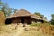Wodden long house in Longwa tribal village, Mon, Nagaland, India, Myanmar
