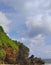 wohkudu beach view,Gunung kidul, Yogyakarta. with some cliffs and white sand with blue sky and thick sand