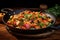 wok with crispy tofu and vibrant veggies on high heat