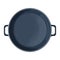 Wok frying pan, empty cookware bowl top view in cartoon style. Steel souspan, pot isolated on white background. object