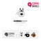 Wolf animal concept icon set and modern brand identity logo template and app symbol based on comma sign