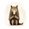 Wolf Art By Jon Klassen: Hand In Mouth With Snicker Emoji