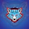 Wolf blue ice with horn head mascot e-sport logo design.