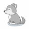 Wolf Cartoon Isolated Cute Coyote Illustration