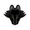 Wolf face logo symbol cartoon style. Head predator