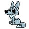 Wolf Gray cute cartoon illustration animal character