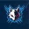 Wolf head esport logo design