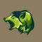  wolf head green, for gaming logos and community