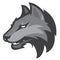 Wolf head logotype. Team mascot.