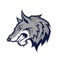 Wolf head mascot